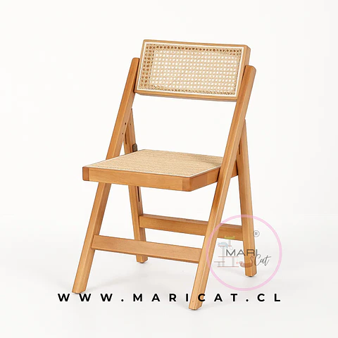 Silla Mistral Chardigant Madera Rattan Plegable