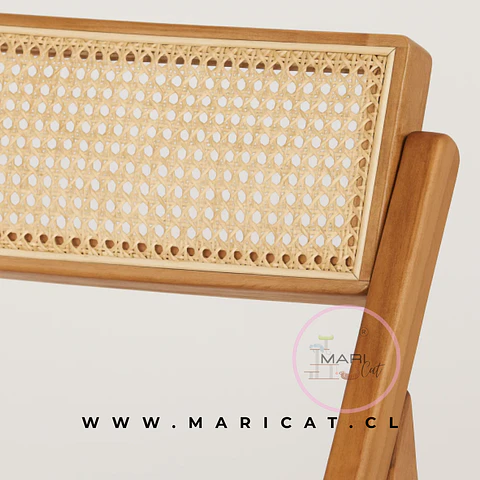 Silla Mistral Chardigant Madera Rattan Plegable