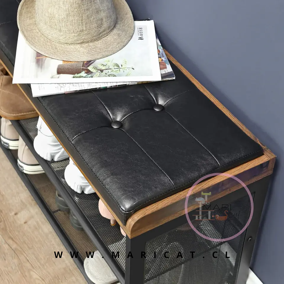 Zapatero Banqueta Ecocuero Murola -Recibidor Dormitorio multiuso 2