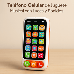 Teléfono Celular de Juguete Musical para Bebés – Luces y Sonidos +2m