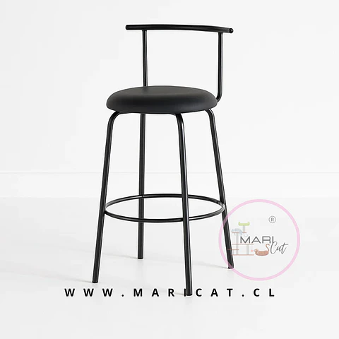 Taburete Bar Alto Oslo Eco Cuero Café 75cm