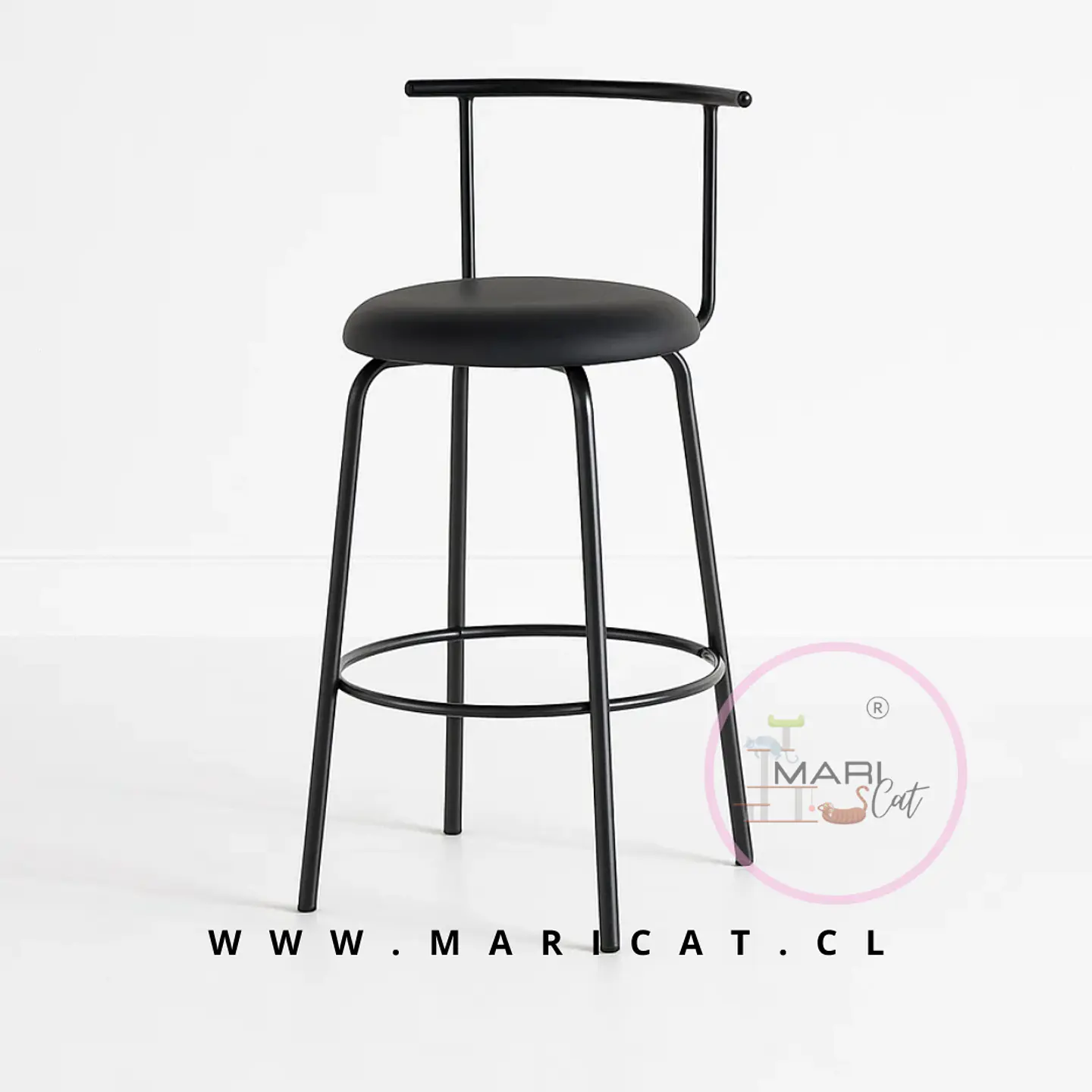 Taburete Bar Alto Oslo Eco Cuero Café 75cm 1