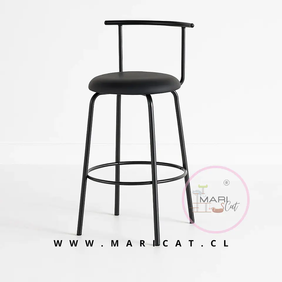Taburete Bar Alto Oslo Eco Cuero Café 75cm 1