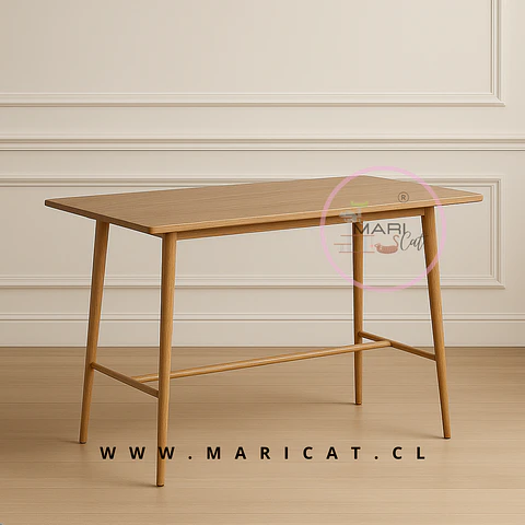 Mesa Alta Rectangular Lyon MDF Metal Wood