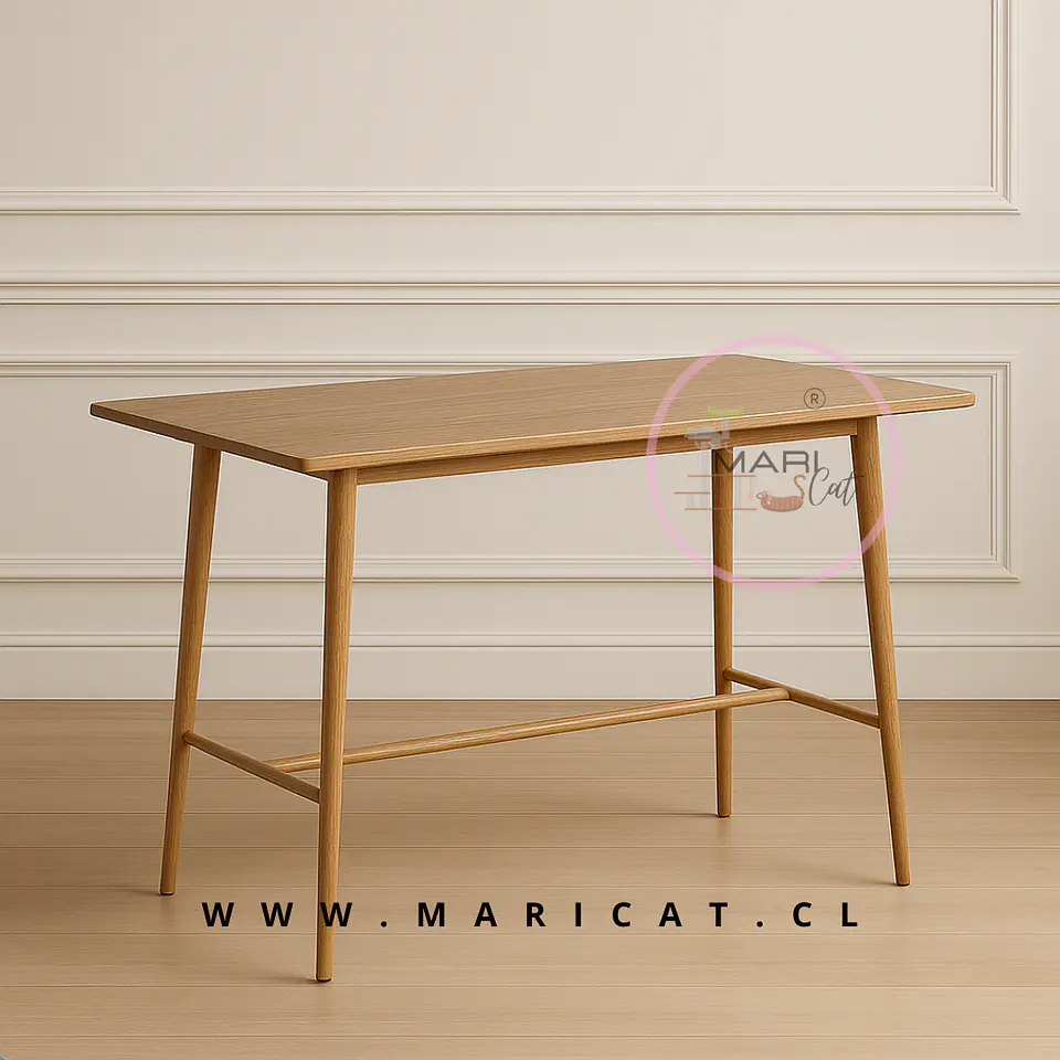 Mesa Alta Rectangular Lyon MDF Metal Wood 1