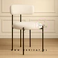 Silla Teddy Boucle arpi beige con Patas Metálicas Negras - comedor restaurant dormitorio  - Miniatura 1