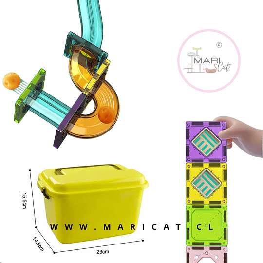 Kit de Bloques de Construcción Magnéticos para Niños – 64 Piezas Educativas de Colores | Juguete Creativo y Didáctico 3+