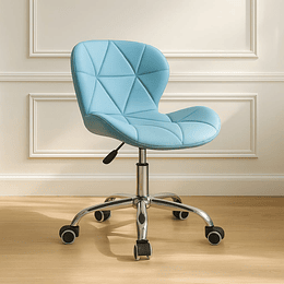 Silla de Escritorio Mariposa Ergonómica con Eco Cuero, Altura Ajustable y Giro 360°