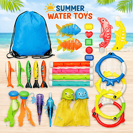 Juego de Buceo Infantil para Piscina | Juguetes Acuáticos Educativos para Niños desde 3 Años | Set de Buceo, Natación y Diversión de Verano