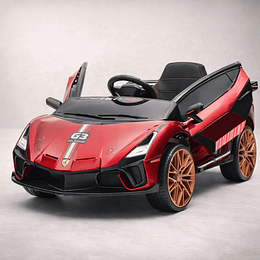Carro Lamborghini Veneno (Roadster) Rojo Eléctrico Infantil 12V con Control Remoto, Luces LED, Música y USB – Doble Motor – 1 a 4 Años