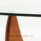 Mesa de Centro Ola con Madera y Vidrio Templado - Miniatura 2