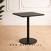 Mesa Tulip Cuadrada con Cubierta MDF y Base de Metal – Negro