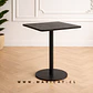 Mesa Tulip Cuadrada con Cubierta MDF y Base de Metal – Negro - Miniatura 1