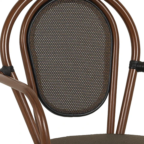 Silla Provence Parisina de Rattan con Reposabrazos