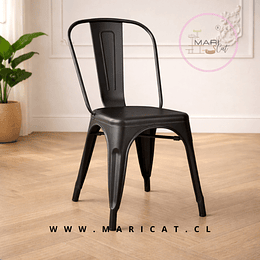 Silla Tolix de Metal Apilable con Estructura de Acero – Terminación Semi Mate