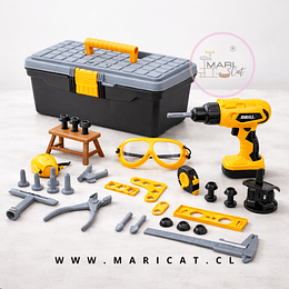 Set de Herramientas Eléctricas de Juguete con Maleta – 39 Piezas