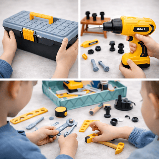 Set de Herramientas Eléctricas de Juguete con Maleta – 39 Piezas