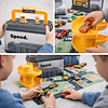 Maleta Pista Garage de Autos con Rampa y 6 Autitos – Set Portátil Infantil +3 years