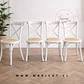 Packs 4 Silla Crossback de Madera Rattan- comedor terraza living eventos - Miniatura 1
