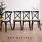 Packs 4 Silla Crossback de Madera Rattan- comedor terraza living eventos - Miniatura 4