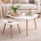 Mesa de Centro Dúo Nordic de MDF con Patas de Madera – Set 2 Piezas - Miniatura 4