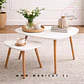 Mesa de Centro Dúo Nordic de MDF con Patas de Madera – Set 2 Piezas - Miniatura 1