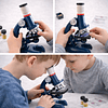 Microscopio Educativo para Niños 100x 400x 1200x – Juguete Científico Didáctico Azul +3 years