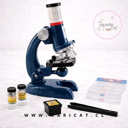 Microscopio Educativo para Niños 100x 400x 1200x – Juguete Científico Didáctico Azul +3 years