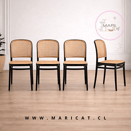 Silla Delta Lombardía Cap de Polipropileno Apilable – Negro