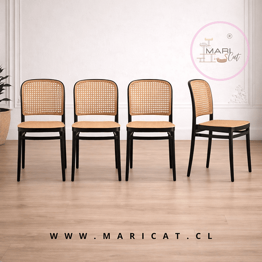 Silla Delta Lombardía Cap de Polipropileno Apilable – Negro