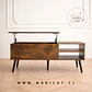 Mesa de Centro Elevable Living Terraza de MDF en Madera Oscura / recepcion oficina living - Miniatura 1