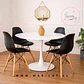 Mesa Tulip Redonda Melamina +4 Sillas Eames – Comedor 100cm - Miniatura 3