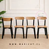 Pack de 4 Sillas Fresno de Madera Maciza – Diseño Natural y Atemporal