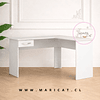 Escritorio Slim Esquinero Blanco MDF