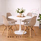 Mesa Tulip Redonda Melamina +4 Sillas Eames – Comedor 100cm - Miniatura 8