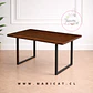 Mesa rectangular Estilo Industrial de MDF con Patas de Metal Negro – de comedor o reunion - Miniatura 1