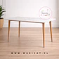 Mesa Rectangular Cuarzo Calacatta estilo marmol y Estructura Metálica – Comedor Sala de Reuniones  - Miniatura 1