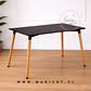Mesa Rectangular Eames con Cubierta de Melamina Biselada y Patas de Madera 130x80 - Miniatura 2