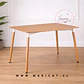 Mesa Rectangular Eames con Cubierta de Melamina Biselada y Patas de Madera 120x80 - Miniatura 1