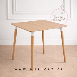 Mesa Cuadrada Eames Wood de Madera de Haya 80x80