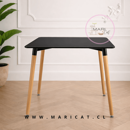 Mesa Eames Cuadrada MDF 80x80 cm Estilo Nórdico Moderno