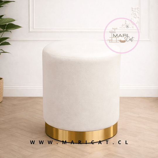 Puff o Pouf de Felpa Gold