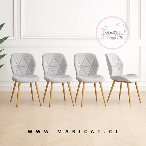 Silla Eames Felpa Gris