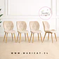Pack 4 Sillas Fiori Felpa con Patas Metálicas Wood  - Miniatura 1