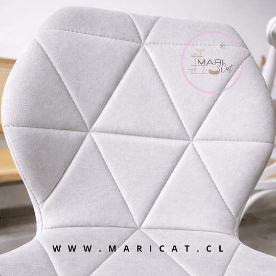 Pack 4 Silla Fiori Top de Felpa con Patas Metálicas wood Gris