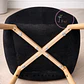 Pack 4 Sillas Fiori Asiento de Felpa Negro con Patas Metálicas wood  - Miniatura 3