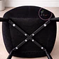Pack 4 Sillas Fiori Asiento de Felpa Gris con Patas Metálicas Black - Miniatura 3