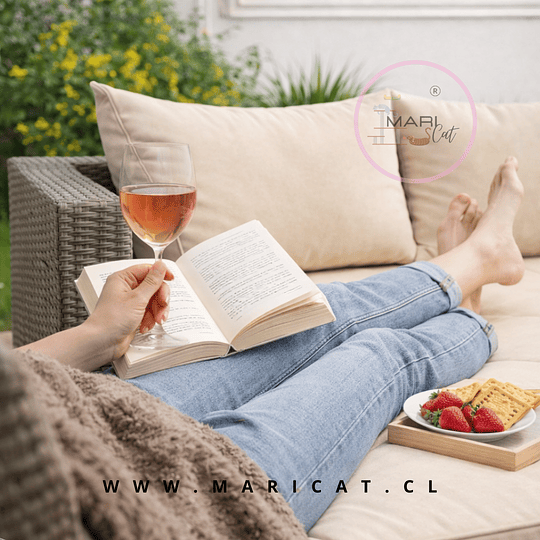 Juego de Terraza Lucca – Sofá Modular con Extensión y Puff