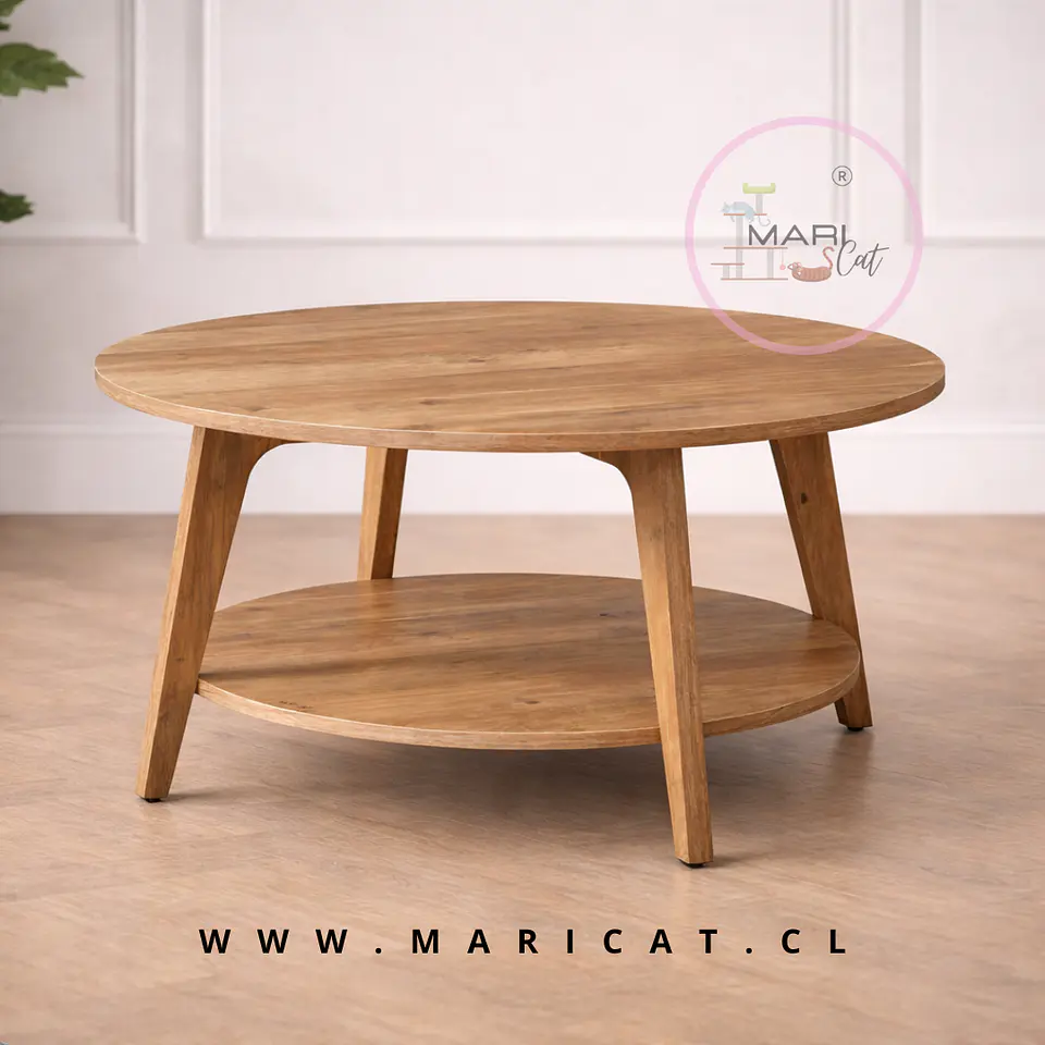 Mesa de Centro Redonda Kolen MDF dos niveles/ recepcion oficina living 1
