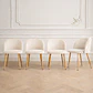 Comedor Rectangular Vidrio 4 Sillas Crossback – Mesa 130x80cm - Miniatura 2